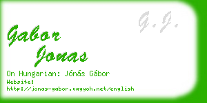 gabor jonas business card
